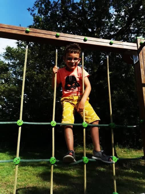 boy playing at playground