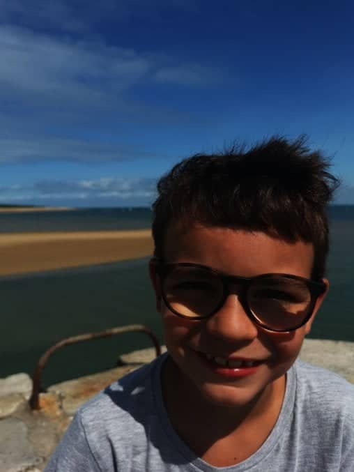 boy wearing sunglasses