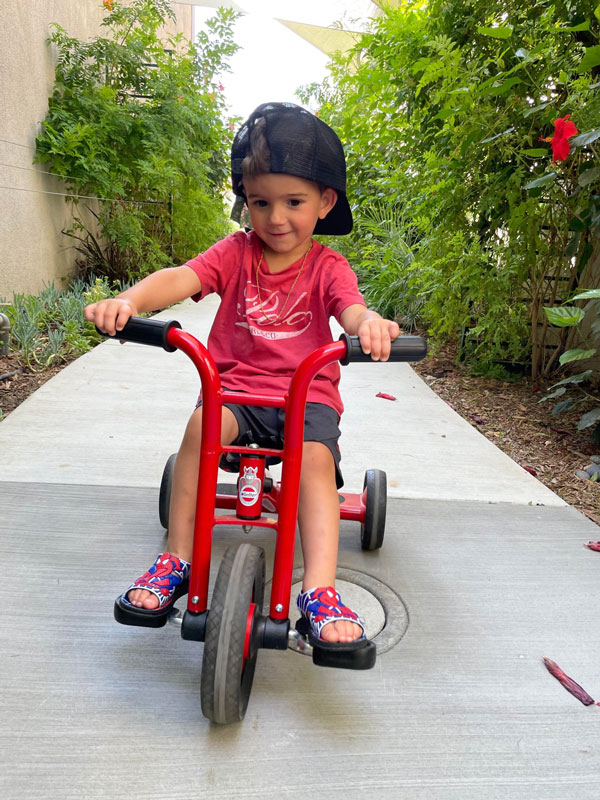 emerson on bike